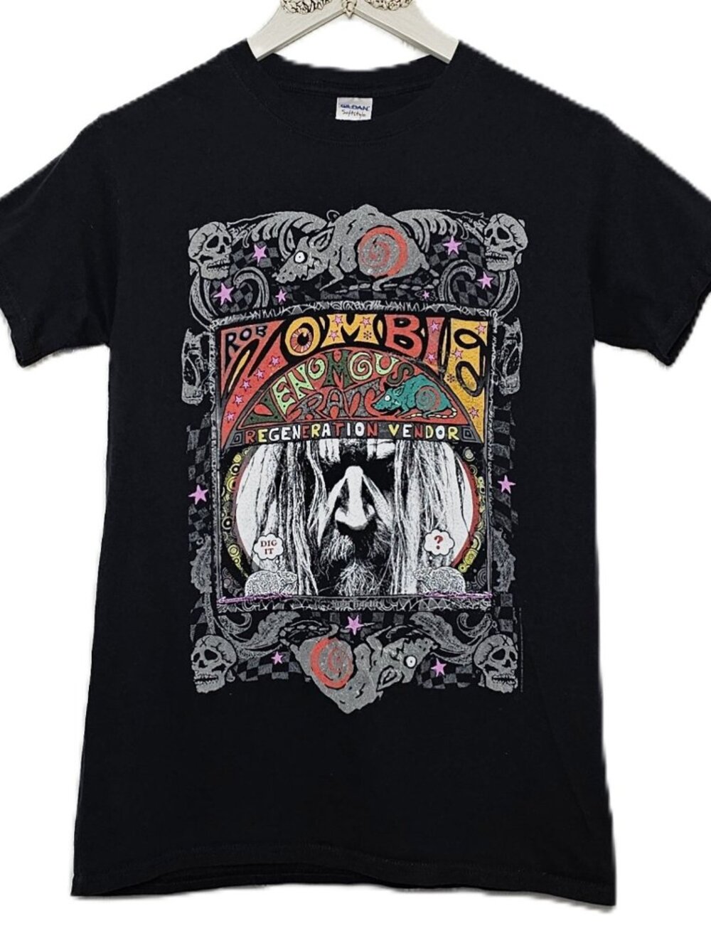 Rob Zombie Regeneration Vendor Sz S Black Short Sleeve Band T-Shirt Rock Metal